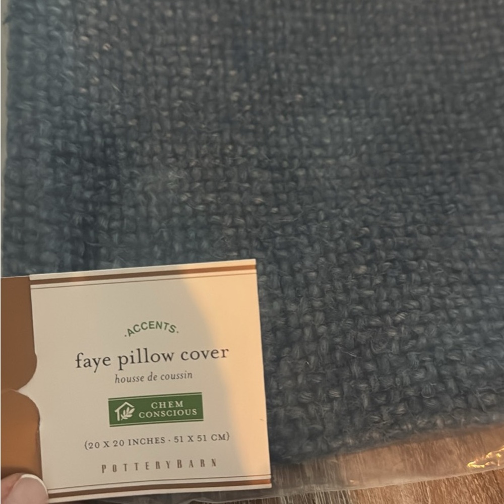 Pottery Barn Faye Blue Accent Pillows for Elegant Home Decor